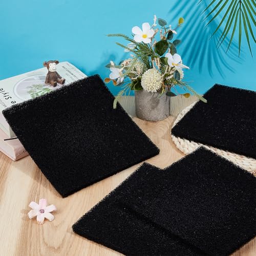 OLYCRAFT 4Pcs 25 PPI Aquarium Bio Sponge Filter Media Pad 9x9 Inch Filter Foam Sponge Pads Aquarium Dual Filtration Pad Cut-to-Size Foam for Aquarium Fish Tank Pond Filters Sumps Reef Canister
