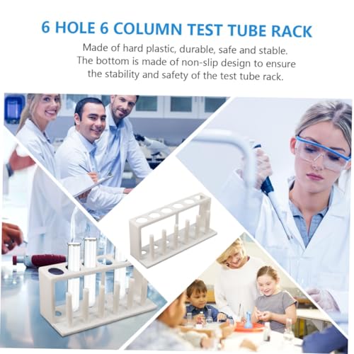 Plastic Test Tube Holder Rack for Aquarium Water Quality Testing Laboratory Tube Organizer Stand for Science Labs