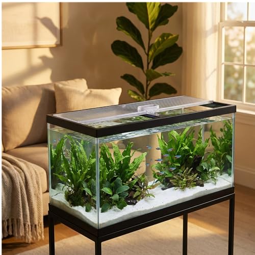 Aquarium Canop Polycarbonate 23.07 x 11.69 x 0.24 for 15/20/29 Gallon Without Center Brace Aquariums Cover Aquarium Lid，Clear - size: 24 x 12 Inch