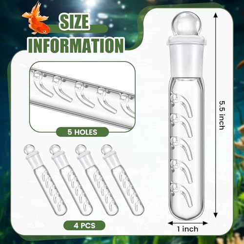 Qualirey 4 Pack Planaria Catch Trap for Aquarium Snail Leech Clear Glass Planaria Trap for Dwarf Shrimp Red Cherry Shrimp Tank(5 Holes) - style: 5 Holes