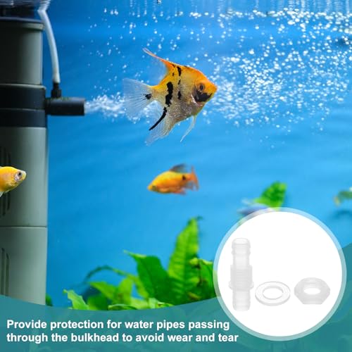 uxcell 10Pcs Plastic Hose Barb Fitting, 3/8" x 3/8" Bulkhead Adapter Union Splicer Mender Pipe Connector with M14 Nut and Washer for Aquarium Air Water Fuel - size: 3/8" x 3/8", M14 Nut