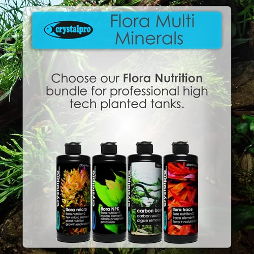 Crystalpro Flora Multi Minerals All-in-One Aquarium Plant Fertilizer - Plant Food for Fast Root & Leaf Growth - Safe for Fish, Shrimp & Snails (4.2 Oz / 125ml) - size: 4.22 Fl Oz