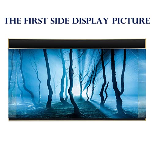 ELEBOX Fish Backgrounds Paper Double Sides 3D Stone & Trees Aquarium Background Picture 12" x 32" Fish Tank Background - color: N, size: H:11.8"x L:32.3"