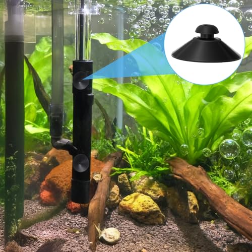 20PCS Fish Tank Suction Cups,28mm Rubber Suction Cups for Aquarium,Fishes Tank Suctions Cup,Suitable for Fish Tanks Pump Aeration Device, Overhead Line Pipe Finishing Decoration, Black