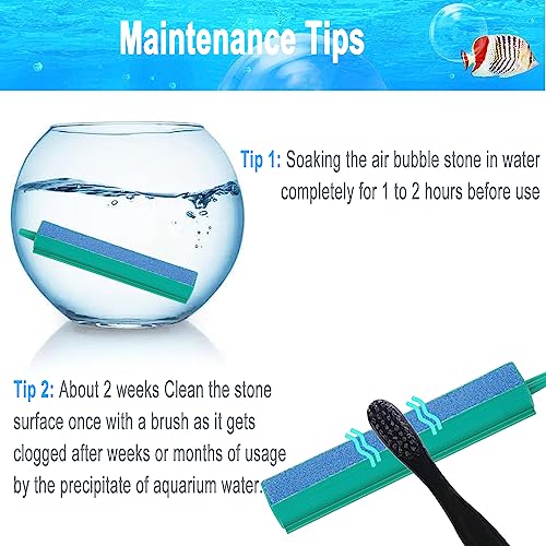 Aquarium Air Stone 10 Inch Long Air Stone Bar Kit with Square Oxygen Diffuser Bubble Release Mineral Airstones for Fish Tank Pumps DWC Bucket Reservoir Pond - color: Blue, size: 10 Inch