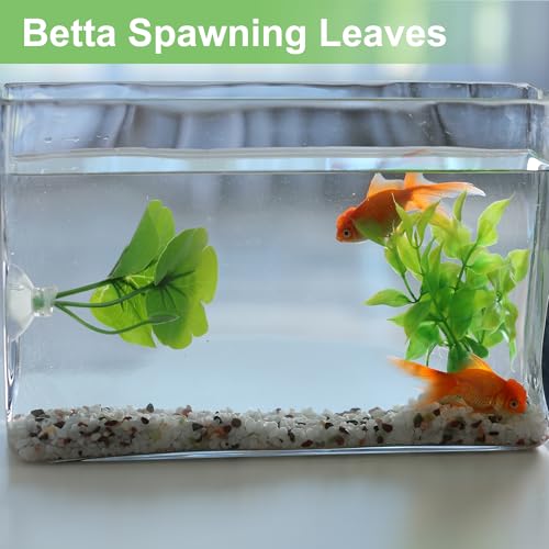 Betta Fish Leaf, Natural Habitat Simulation for Betta Spawnings Grounds, Betta Spawnings Leaves, Resting Bed, Large Small Leaves, Green