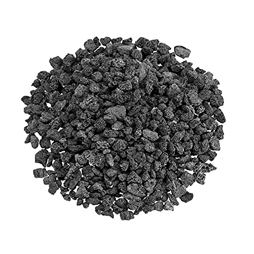 Skyflame 3/8" - 3/4" Natural Stones Lava Rock Granules for Gas Fire Pit | Fireplace | BBQ Grill | Garden Landscaping Decoration | Cultivation of Potted Plants | Indoor Outdoor Use, 10-lb Bag - color: Black, size: 3/8" - 3/4"