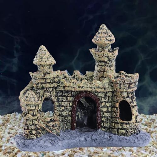 Aquarium Decoration Small Resin Castles Hideouts Stone Cave Hide House Fish Tanks Accessories for Betta Shrimp