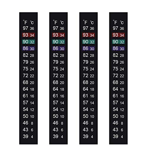 Aquarium Thermometer Strips, Adhesive Kombucha Beer Brewing Temperature Strip, Stick On Strip Thermometer Sticker for Fish Tank/Fermentation Jar (39 to 97℉/4 to 36℃) Terrarium Water Temperature Test