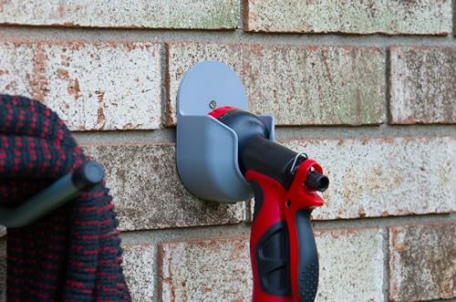 Nozzle Dock - Garden Hose Nozzle Holder | Wall-Mount Hook for Outdoor Spray Nozzles (Grey) - color: Gray