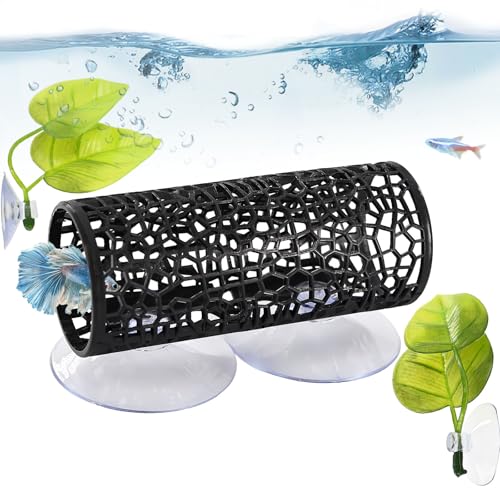 3 PCS Betta Hammock, Betta Fish Tank Accessories Hideout Decorations for Small Tank, Bettas Leaf Hammock with Suction Cups for Small Fish and Shrimps for Hideout and Play Area
