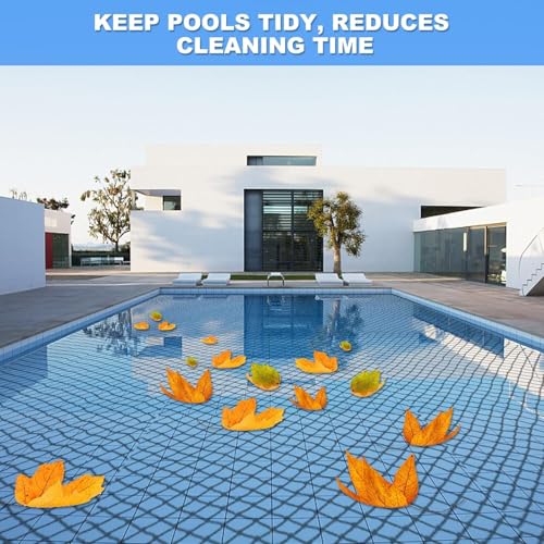 BUZIFU Pond Netting, 10 x 10FT Pond Net for Koi Ponds, Garden Pool Fine Mesh Pond Netting Cover for Leaves, Protects Koi Fish from Birds Cats Predators, with 12 Stakes and 30 Cable Zip Ties - size: 10x10FT