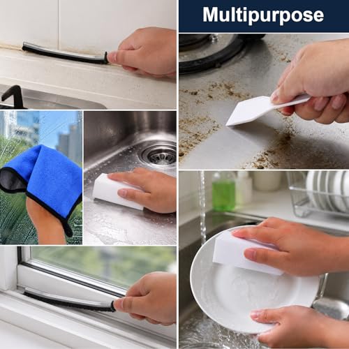 XANGNIER 10 Pcs Refrigerator Water Line Cleaning Kit,Refrigerator Drain Cleaner Tool–55.6 Inch Flexible Drain Brush,Syringe,Unclog Fridge&Ice Maker Cleaner Tools for Ice Dispenser,Sink,AC Drain Line - size: 10 pcs
