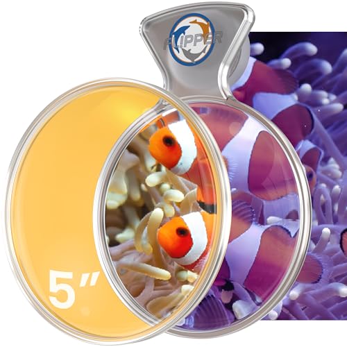 Flipper DeepSee Viewer Clear Orange Filter Attachment for Flipper DeepSee Viewer MAX 5" Magnetic Aquarium Glass Magnifier for Coral Color Correction, Reef Photography and Aquarium Videography - color: Clear, size: MAX 5"
