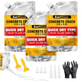 Concrete Crack Filler, Cement Crack Filler, Fast-Drying Crack Filler, Self-Leveling Caulking Sealan Effectively Repairs Cracks in Driveways, Sidewalks, Patios, and Window Sills (3 Pack - 3.3LB) - style: 3 Pack - 3.3LB
