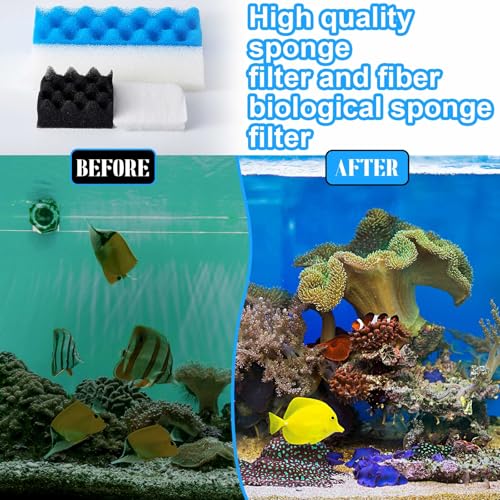 Threlaco 38 Pcs Filter Media Compatible with Fluval 406/407 Canister Filter, Maintenance & Replacement Kit, Including Bio Sponge, Activated Carbon, Ceramic Rings, Mesh Bags, Rags, Silicone Lubricant - style: 406/407