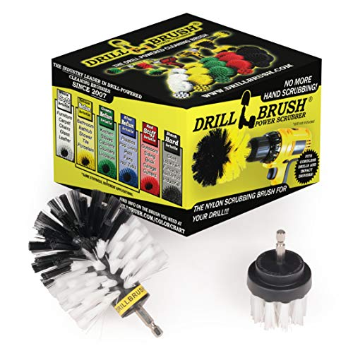 Car, Motorcycle, Truck, Boat - Cleaning Supplies – Drill Brush – Soft White Detailing Brush Kit - Car Wash - Spin Brush - Wheel Cleaner - Interior, Vinyl, Upholstery, Fabric, Leather Seat Cleaner - color: White