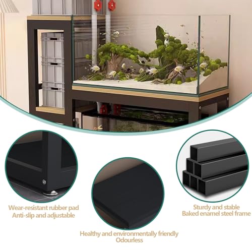 Metal Fish Tank Stand, Non-slip Pads, Multi-tiered Design, Sturdy Support(White A,100cm/39.4in) - color: White A, size: 100cm/39.4in