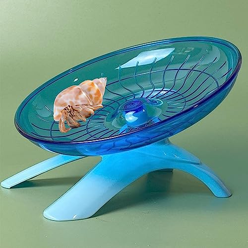 Oooct Hermit Crab Wheel Toy, Small Animals Cage Accessory, Suitable for Hermit Crab, Hamster, Rat - color: Blue, size: Large