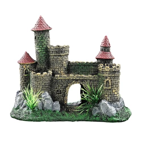 Gralara Castle Aquarium Decoration Fish Tank Ornament, Underwater,Aquarium Accessory, Architecture Collection Building Decor Shelter