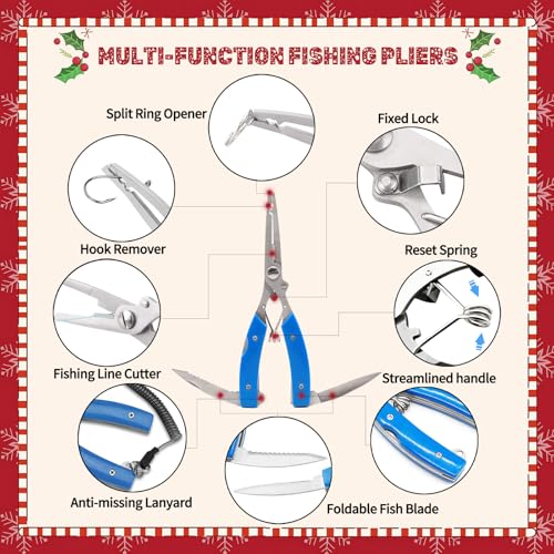 XBLACK Fishing Tool Kit Fishing Pliers Fish Gripper Fishing Scale Fish Grip Tools Set Saltwater Resistant Fishing Gear - color: Simple Set - A