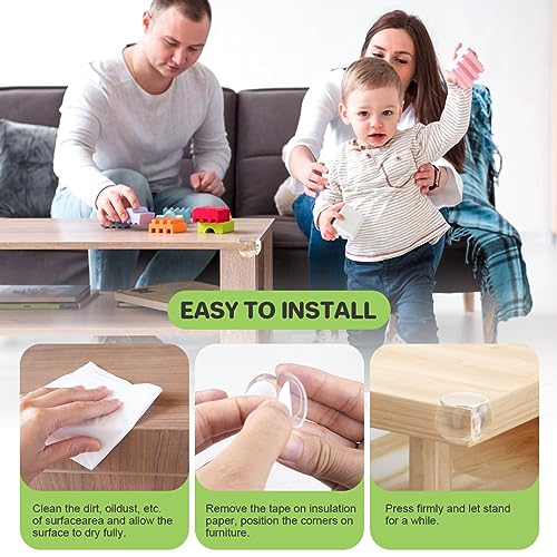 30 Pack Clear Baby Corner Protectors, L-Shaped & Spherical Furniture Edge Guards for Baby Proofing Soft PVC Table Corner Covers for Safety on Tables, Cabinets, Shelves – Childproof Bumpers for Home - color: 14 L-shaped + 16 Spherical