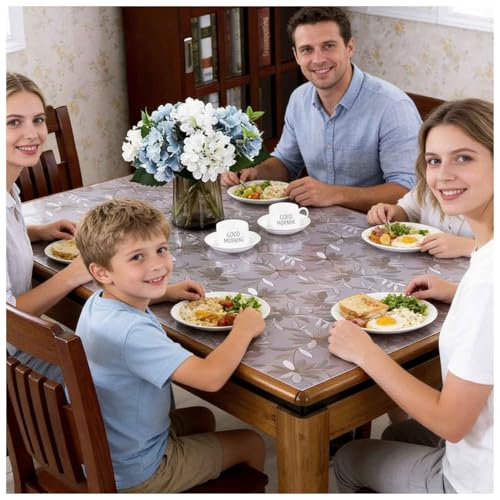 1.5mm Thick Fish Tank Side Table Mat Decorativa y Protectora 16"x38" Floral Clear Frosted Acuático Fish Tank End Table Stand