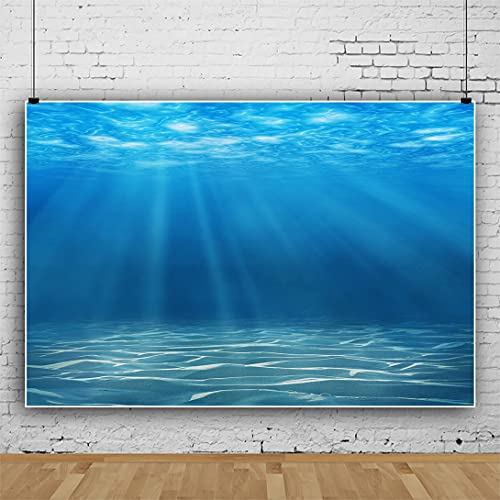 Laeacco Underwater World Background 13x10ft Undersea World Sunlight Deep Sea Blue Water Sun Ray Backdrop Seabed Children Birthday Party Home Decoration Kid Boy Newborn Photo Studio Aquarium Background - size: 13x10ft