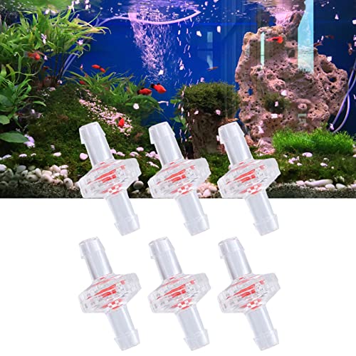 10Pcs One Way Check Valve PP Plastic Transparent Check Valve Garden Irrigation Hose Non Return Valve Aquarium Tank Air Pump One Way Valve Pagoda Joint (7mm transparent)