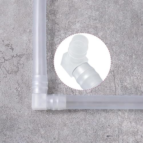 10 Pcs 3/8 Inch Plastic 90 Degree Hose Barb Elbows, Transparent L Tube Connectors, 2 Way Equal Barbed Joint Adapters for Boat Aquarium Hose Fittings