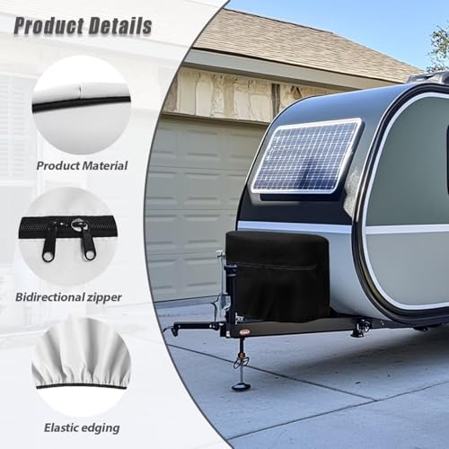 Black Camper Dual 20lb RV Propane Tank Cover Travel Trailer Propane Tank Cover Waterproof Heavy Duty Propane Gas Cylinder Covers - color: Black, size: S(20LB)