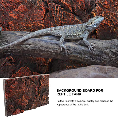 TEHAUX 3D Background Board for Reptile Tank Turtle Tank Background Plate Multi-Purpose Decor for Home Office