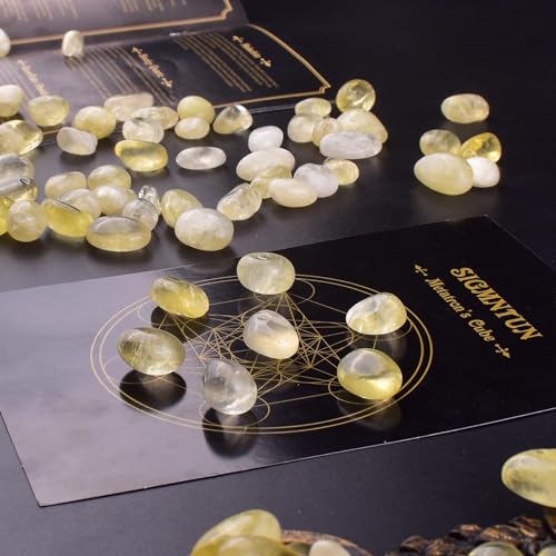 Polished Citrine Crystals Quartz - 72 Pcs, 0.5" 10 oz Handpicked Tumbled Gemstones Rocks Jasper, Pebbles for Reiki, Chakra, Healing and Decoration - color: Citrine, size: 0.5"