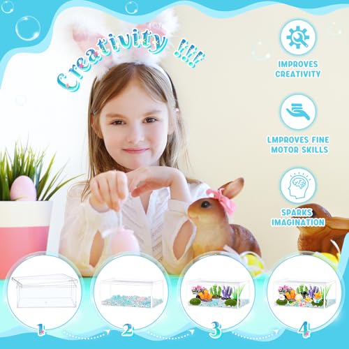 HyDren Axolotl Sea Animal Crafts DIY Tank Glow in the Dark Mini Axolotl Figures Gift Ocean Diorama for Home Under the Sea Themed Birthday Party Decorations (Ocean) - style: Ocean