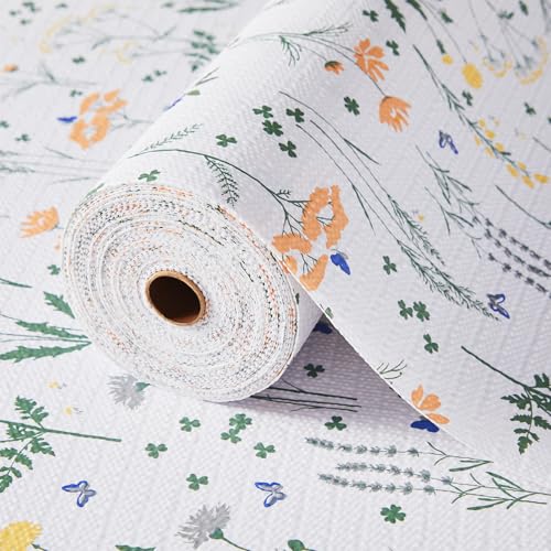 Beautysaid Shelf and Drawer Liner for Kitchen Cabinet, Non Adhesive Non Slip Shelf Paper Waterproof Washable Thickened for Dresser Pantry Shelve Bathroom Protector Liner(Floral,12 in x 20FT) - color: Floral, size: 12"W x 236"L