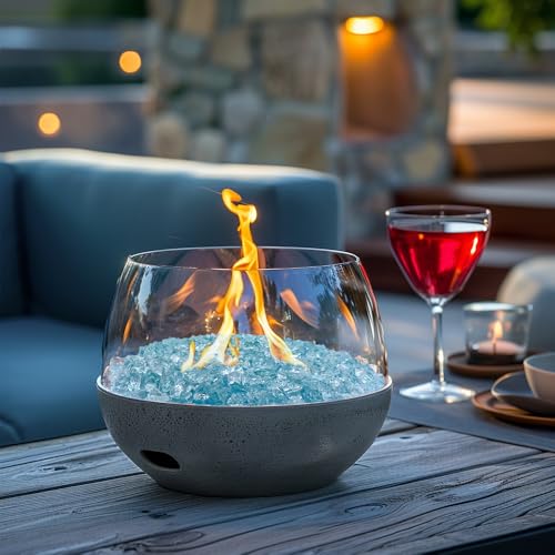 HappyFiller 1.3 LB Crushed Sand Broken Glass Pieces Crush Terrarium Gravels for Resin Arts Crafts, Fire Pit,Succulents,Vase Fillers Candle Holder Filler,Aquarium Fishbowl Stones,Water Blue - color: Water Blue