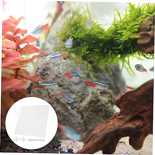TOYANDONA 1 Set Durable Fish Tank Divider Mixed Breeding Isolation Panel with Suction Cups Cable Ties for Aquarium Supplies Enhances Fish Survival Rate Isolates Aggressive Species
