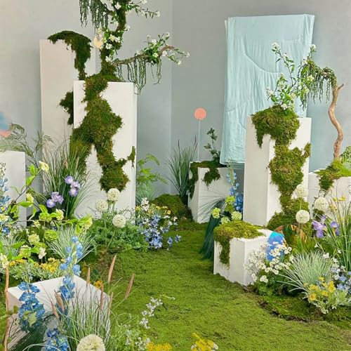 Artificial Moss Mat - Realistic Faux Green Moss Grass for Indoor & Outdoor Decor - Soft, Lush & Natural Looking Turf for Fairy Gardens, Home, Office, Patio, Wedding & DIY Crafts - color: A, size: 39.4" x 39.4"