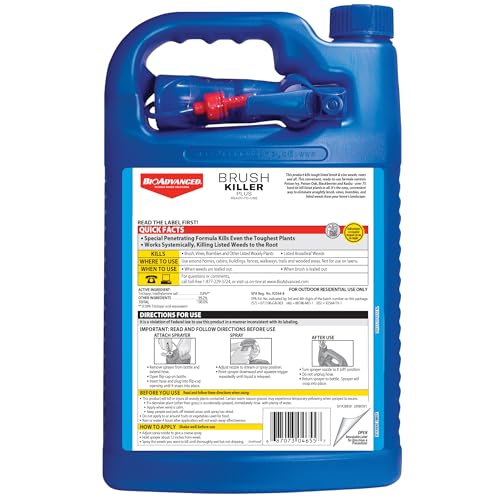 BioAdvanced Brush Killer Plus, Weed Killer Spray, Ready-to-Use, 1 Gallon, Kills Tough Brush Roots & Poison Ivy