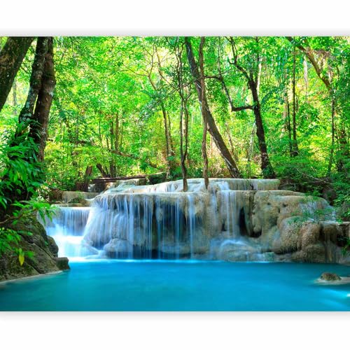 Wall Mural Waterfall 77x61 in - XXL Peel and Stick Self-Adhesive Wallpaper Removable Large Sticker Foil Wall Decor Print Picture Image Design Landscape Nature Lake Waterfall100403-180 - color: #07, size: 77"Wx61"H Self-Adhesive