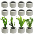 12 PCS Aquarium Plant Weight Ceramic Ring with Black Sponge, Aquarium Plant Weights Pot Anti Floating for Fish Tank Water Plant Landscape Decoration Accessories