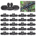 Kalolary 20PCS Locked Barbed Tee Connectors, 1/2" to 1/4" Drip Irrigation Fittings Kit 12/16mm to 4/7mm Tube Lock Female Connector 4-Way Barbed Lock Irrigation Parts for Watering System (Black) - color: Black 1/2" to 1/4" 4-Way
