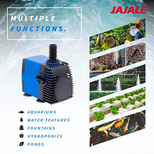 528 GPH Submersible Water Pump - Adjustable Quite Aquariums, Fountains, Hydroponics, and Pond Pump, 8.2ft Lift, 45W - 2 Pack - color: Blue; 2 Pack, size: 528 GPH