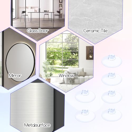 simarro 30Pcs Small Suction Cup, 2cm Glass Suction Without Hooks Extra Strong Adhesive Mini Suction for Home Kitchen Bathroom Wall Door Glass Window Car Shade
