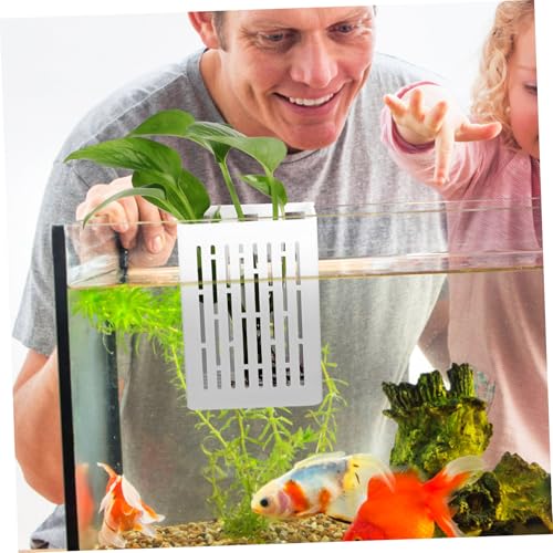 BESPORTBLE 2pcs Aquarium Plant Holder Baskets White Aquatic Plant Cup Fish Tank Holder Aquarium Supplies