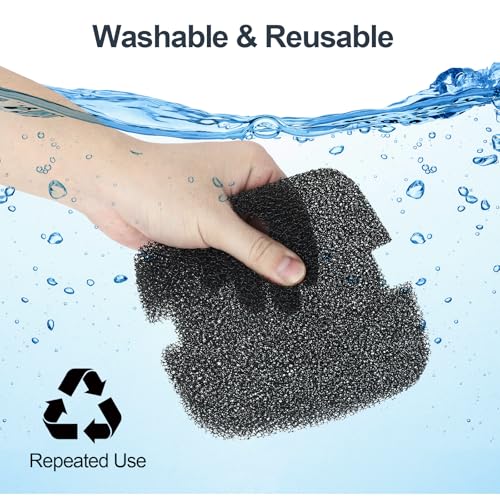 fishkeeper Replacement Canister Sponge Filter Pad – Compatible 18W / 25W Canister Filter, 3-Pieces 5.91" x 5.91" x 0.78" Filter Media Foam Sponges for 65GPH/390GPH Canister Filter - size: 18W/25W-3Pcs Replacement Sponge