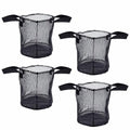 Zunate 4PCS Mesh Pond Plant Baskets, Reusable PVC Pond Planting Bags with Handles, Heavy Duty Tear Proof Containers for Garden Bog Plants, Aquarium Flower Vegetable Planter (Round) - size: Round