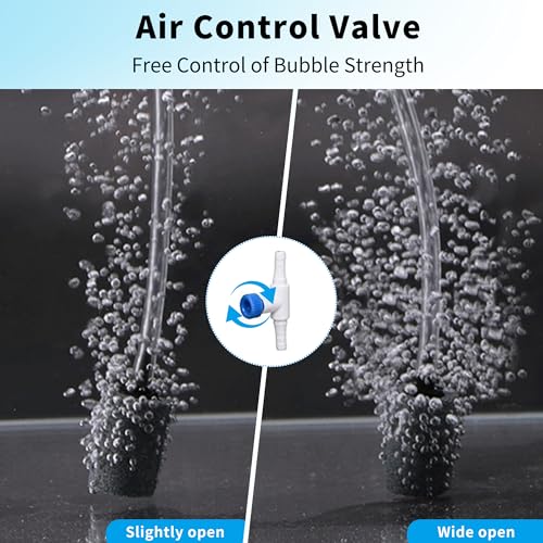 Premium 50FT 3/16inch Blue Air Hose for Aquarium with Connector,Check Valve, Control Valve Accessories (Blue, 50 ft.) - color: Blue, size: 50 ft.