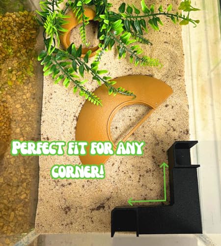 Chatelet Aquarium Underground Tunnel | Fish & Shrimp Hideout for Aquariums | Unique Underground Viewing Tunnel | Made in USA (Corner Tunnel, Black) - color: Corner Tunnel, Black