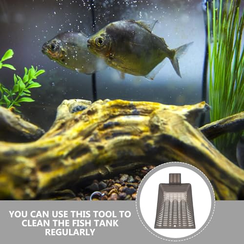 Toddmomy Fish Tank Gravel Shovel Aquarium Cleaning Tool Plastic Sand Scoop for Substrate Maintenance and Aquatic Plant Care, Convenient Fish Tank Accessory, 1pcs Brown